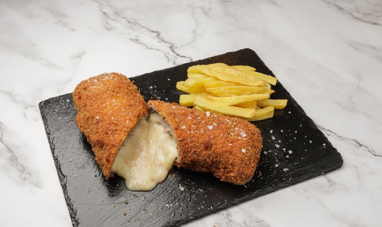 El Adicto cortado con relleno fundido